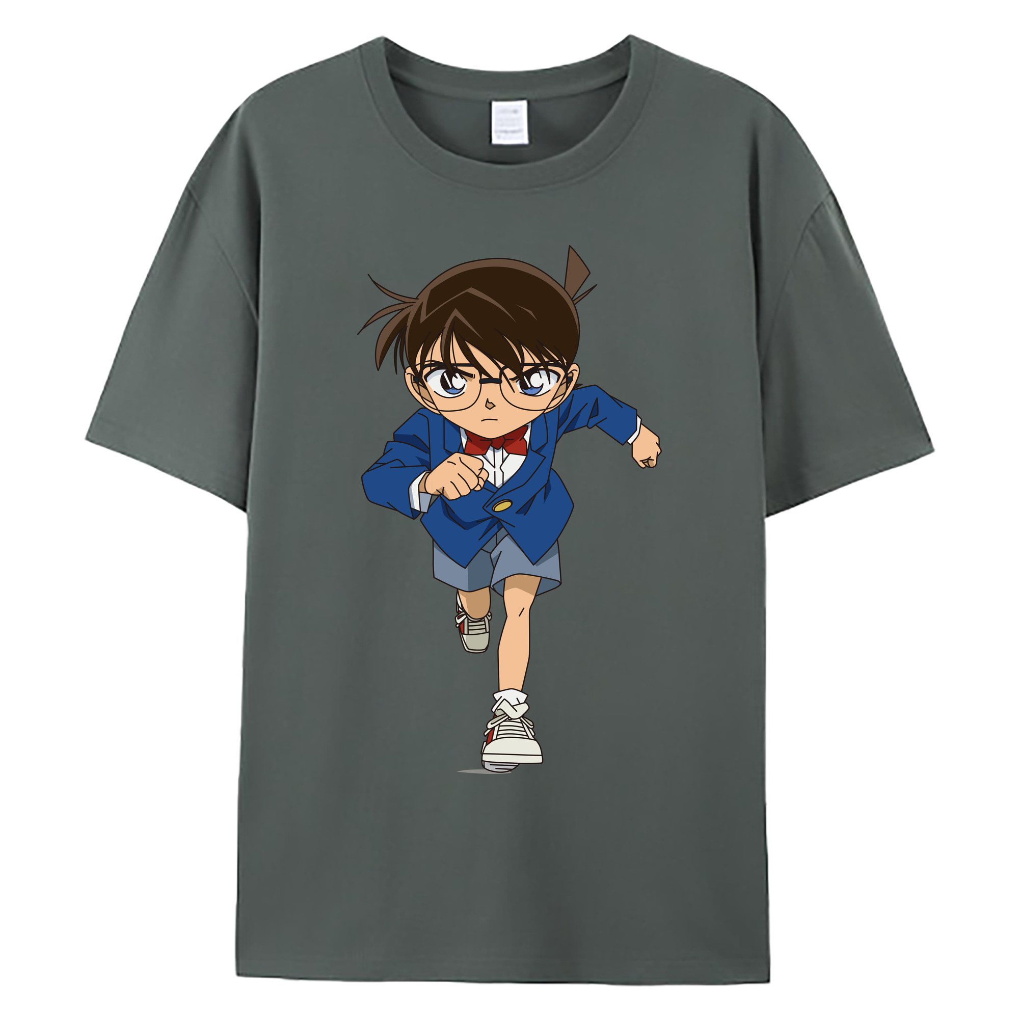 （画像用） 名探偵コナン 江戸川 コナン Detective Conan Conan Edogawa 綿100％ メンズ半袖Tシャツ｜肌触りやわらか＆通気性
